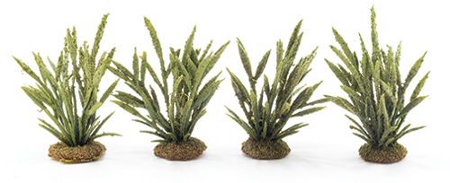 Dollhouse miniature RAZOR GRASS, 4 PIECES, 1-1/2 INCHES TALL